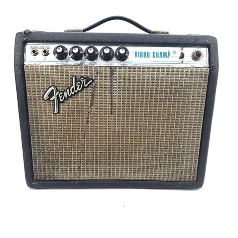 1973 Fender Vibro Champ 5w Tube Combo Amp Silverface Reverb