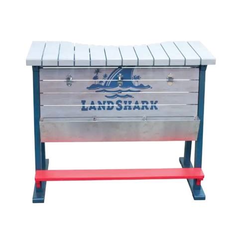 Margaritaville Outdoor Landshark Bar Set, Includes Stools, Table, Bar, Chairs, Wicker Trolley, etc