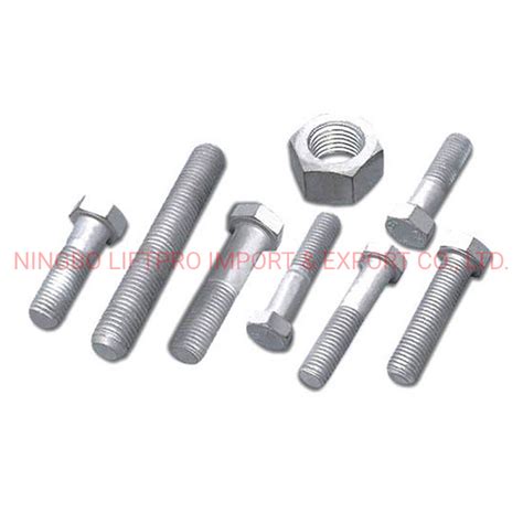 Ansi Asme A Hot Dip Galvanized Hex Nuts And Bolts Stainless Metric