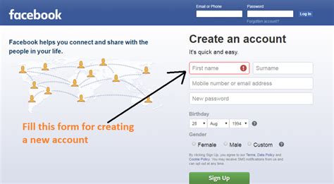 how to open new account on facebook