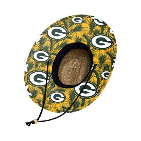 Green Bay Packers Nfl Floral Straw Hat