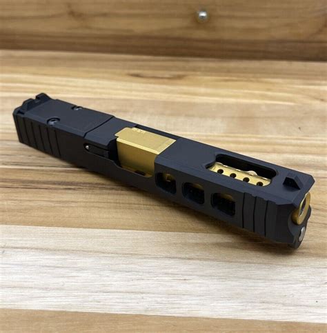 For Glock Complete Slide Gen Rmr Sights Lightning Cut Gold Ported