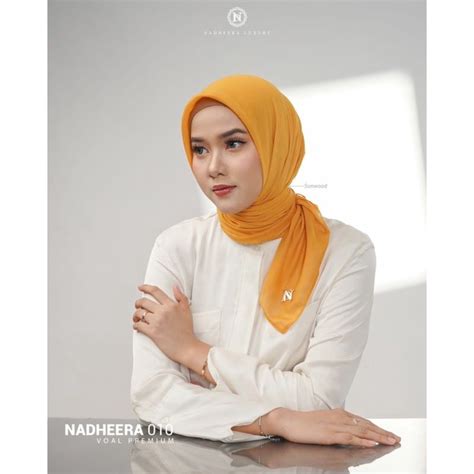 N 010 Part II Nadheera Luxury Square Hijab Quadrilateral Hijab Voal