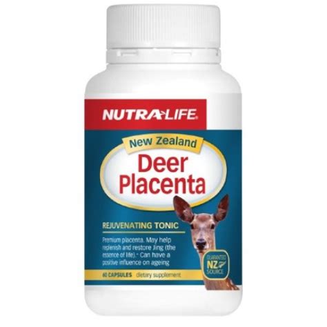 Nutra Life New Zealand Deer Placenta 60 Capsules Ashop New Zealand