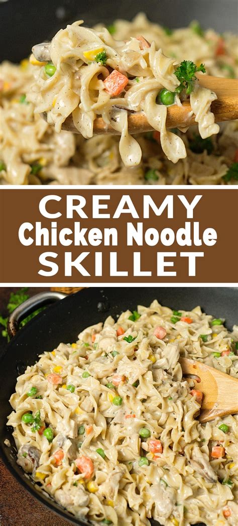 Creamy Chicken And Noodles Skillet Recipe