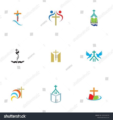 Church Logo Set Vector Illustration Design Stock Vector (Royalty Free) 2203109739 | Shutterstock