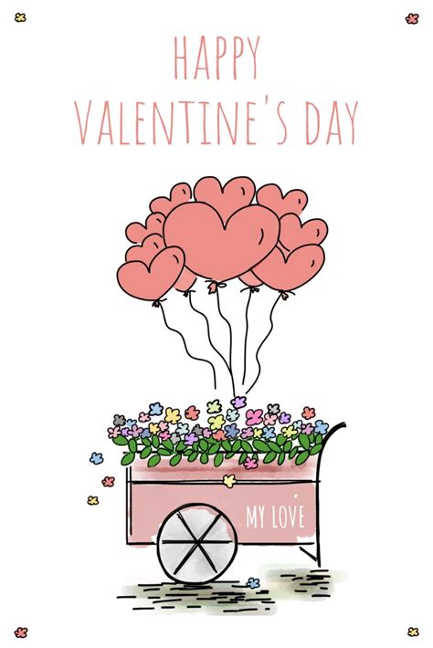 Pink Balloons Valentine S Day Pinterest Post Venngage