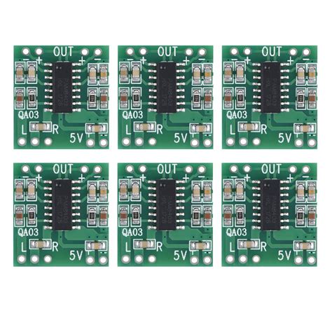 Tablero Del Amplificador De Potencia Digital De 6 Piezas Para Altavoces