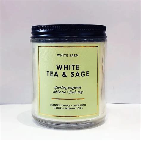 Nến thơm 1 tim Bath Body Works WHITE TEA AND SAGE 198g Shopee Việt Nam