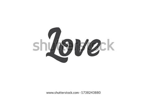 Love Word Hand Drawn Text Lettering Stock Vector Royalty Free 1738243880 Shutterstock