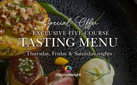 Five Course Tasting Dinner And Matching Wine Flight Option From Just £27 50 Albert Cottage Hotel