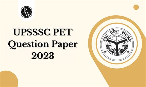 Upsssc Pet Question Paper 2023 Download Shift Wise Pdf