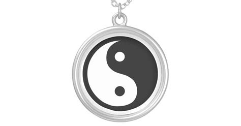 Yin Yang Silver Plated Necklace | Zazzle