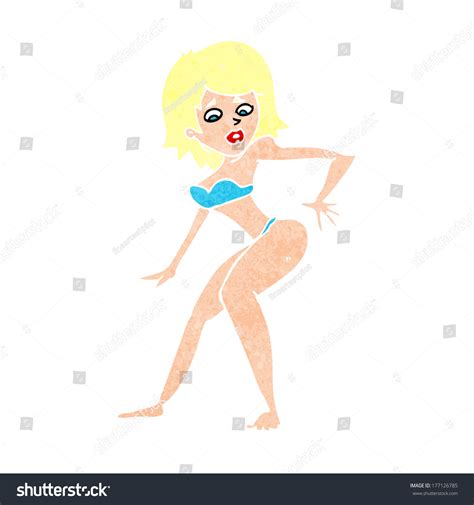 Cartoon Woman Bikini Stock Vector Royalty Free Shutterstock