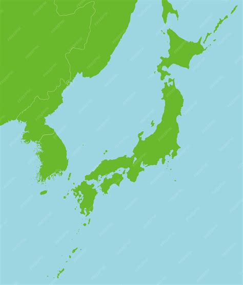 Premium Vector | Japan and far east countries map