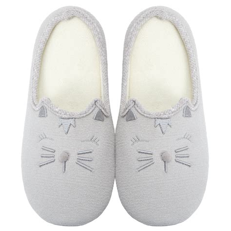 Cozy Memory Women Lovely Animal Cat Face Slippers Soft Memory Foam ...