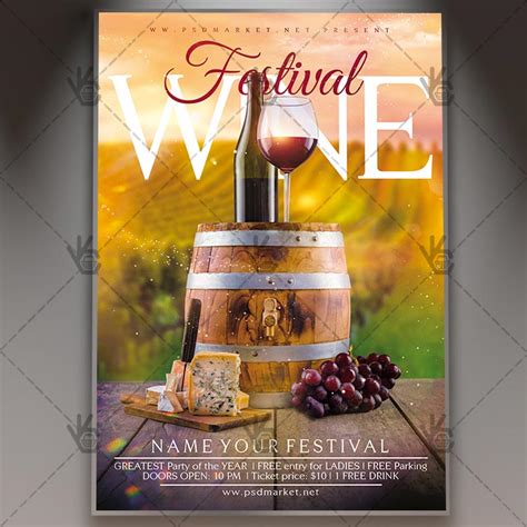 Wine Festival Business Flyer Psd Template Psdmarket