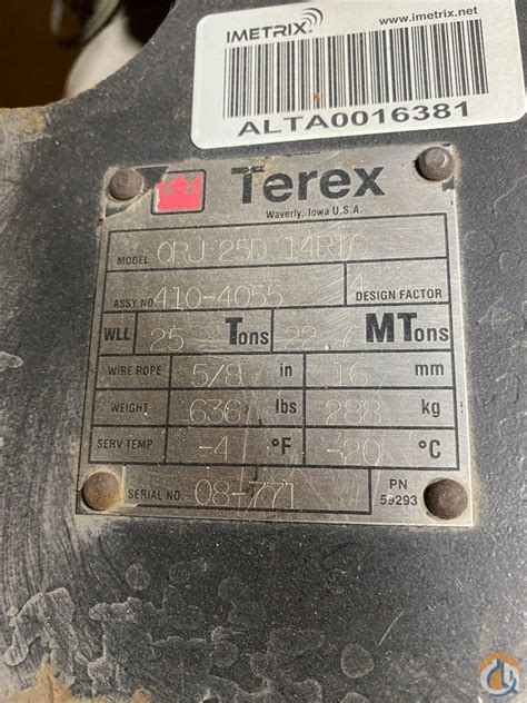 Terex Terex 25 Us Ton Load Block Load Blocks Crane Part For Sale In