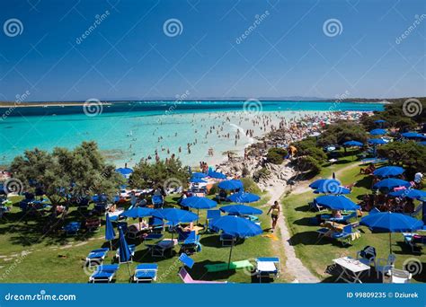 La Pelosa Beach on Island Sardinia Editorial Image - Image of landscape ...