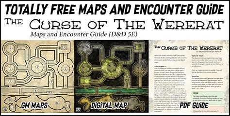 Free Encounter Guide With Map The Curse Of The Wererat [oc] R Battlemaps