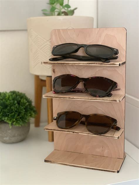 This Laser Cut Birch Wood Eyeglass And Sunglass Stand Is The Perfect