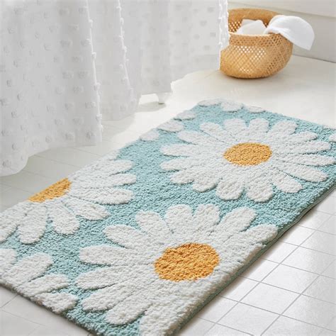 Fluffy Daisy Bathroom Mat - Unicun