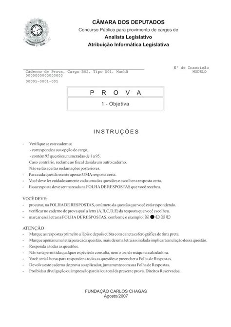 PDF ProvaA4 Caderno MODELO Prova B02 Tipo 001 Pdf Caderno