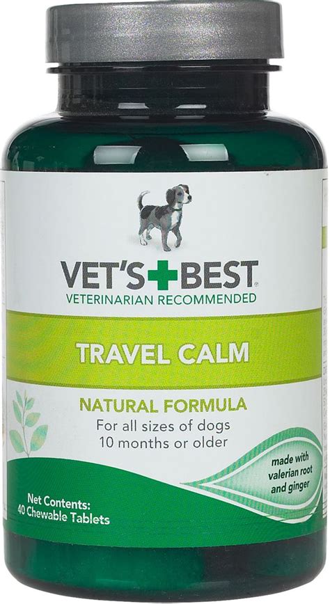 Vets Best Travel Calm Tablets For Dogs 40 Ct Dog Vitamin Supplements