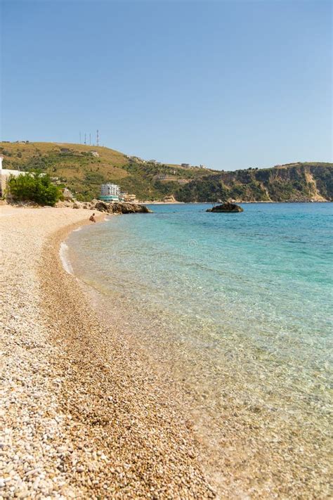 View On The Borsh Beach In Albania Stock Photo Image Of Gulf Borsh