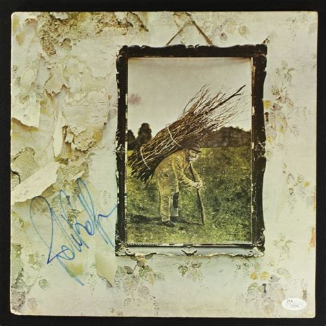 John Paul Jones Signed LED Zeppelin IV Zoso Album Cover JSA COA on ...