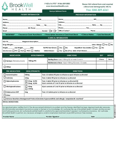 Fillable Online Ilumya Referral Form Fax Email Print Pdffiller