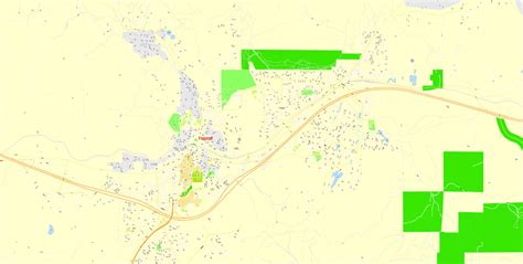 Flagstaff Printable Map Arizona Us Exact Vector Map Street G View City Plan Level 17 100