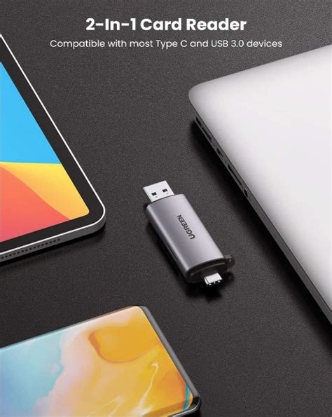 Ugreen Usb C Usb A Tf Sd Card Reader With Usb Power Gbps Data