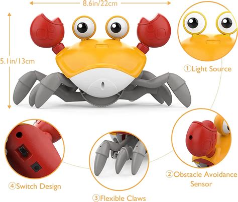 Discount Custom Wholesale Toys Induction Electric Crab Toy Baby