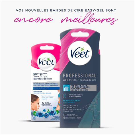 Veet Professional Wax Strips Face Bikini Underarm For Sensitive Skin With Almond Oil