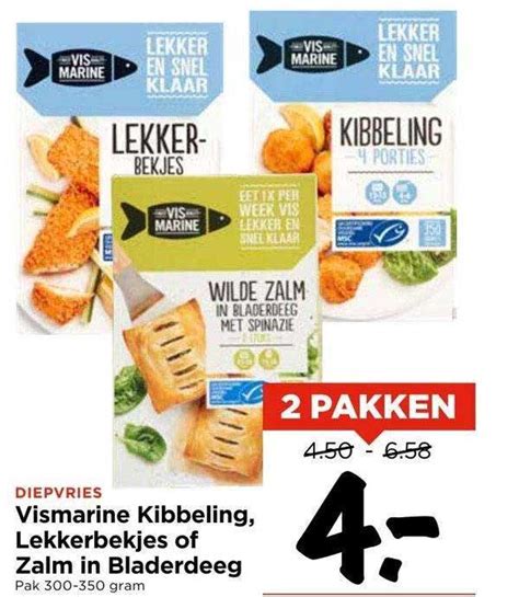 Vismarine Kibbeling Lekkerbekjes Of Zalm In Bladerdeeg Aanbieding Bij