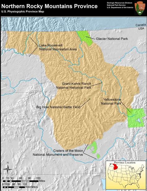 Rocky Mountain System Provinces Us National Park Service