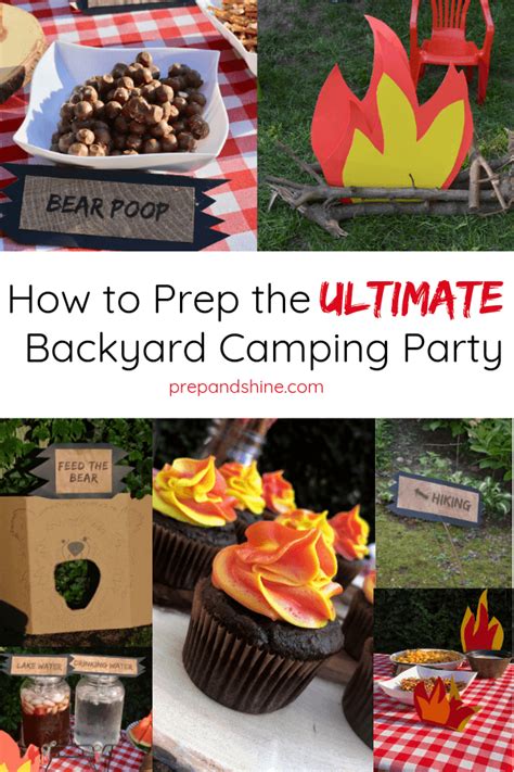 Camping Themed Party Food Backyard Camping Birthday Party Camping