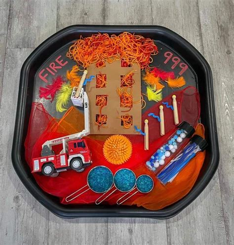 Fire Fighter Tuff Tray Tuff Tray Sensory Activities For Preschoolers