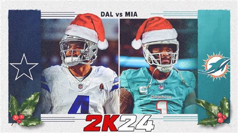 Nfl 2k24 Dallas Cowboys At Miami Dolphins Pcsx2 Week 16 Cpu V Cpu Sim Youtube