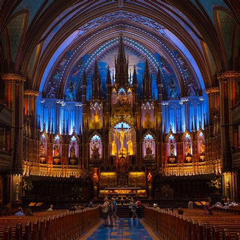 Monumental Interior of Notre-Dame Basilica in Montreal · Free Stock Photo