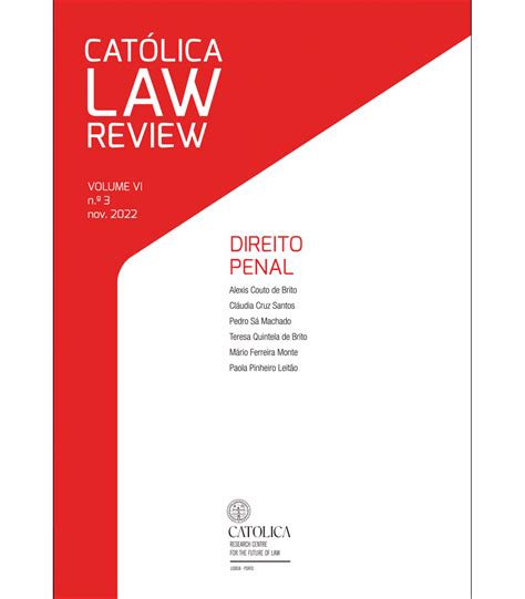 Cat Lica Law Review V N Direito Penal