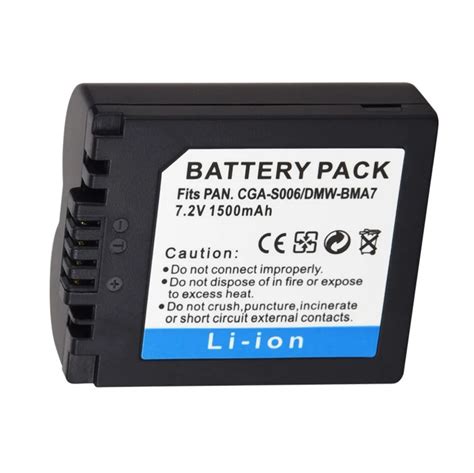 1pc 1500mAh CGA S006E S006E Rechargeable Li Ion Battery For Panasonic