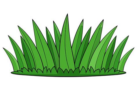 Green Grass Cartoon Vector Premium Ai Generated Vector