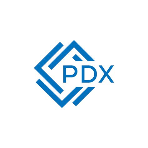 Pdx Letra Logo Diseño En Blanco Antecedentes Pdx Creativo Circulo