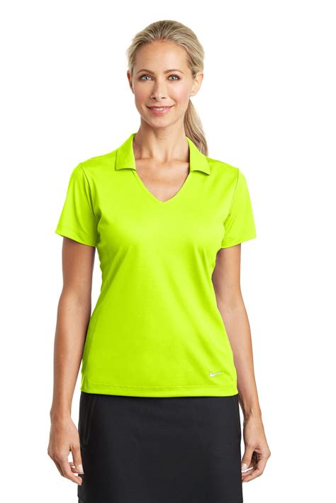 Nike Golf 637165 Ladies Dri Fit Vertical Mesh Polo Womens T Shirts