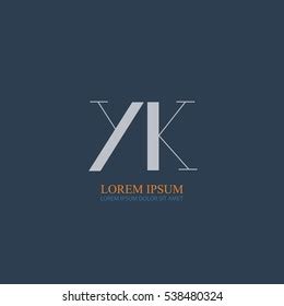 Initial Letter Yk Logo Design Company Stock Vector Royalty Free