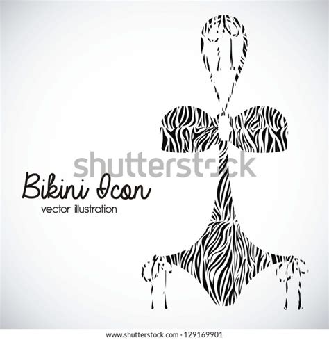 Illustration Bikini Icons Swimsuit One Piece vector de stock libre de regalías 129169901
