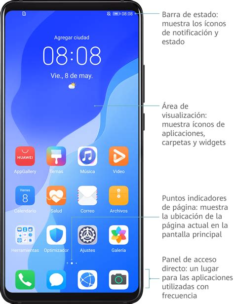 Familiarícese con la pantalla principal HUAWEI Soporte Argentina