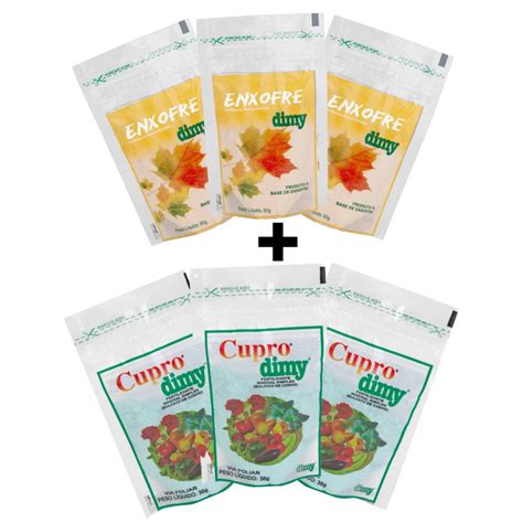 3X Kit Fertilizante Mineral Enxofre Sulfato Cobre Cupro Dimy Submarino